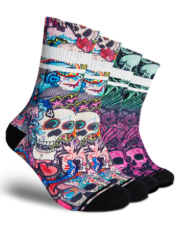 Load image into Gallery viewer, FLINCK sportsock with halloween print – breathable performance sock for CrossFit, HYROX, and running