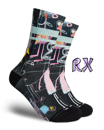 Load image into Gallery viewer, FLINCK art print sportsock – breathable performance sock for CrossFit, HYROX, and running