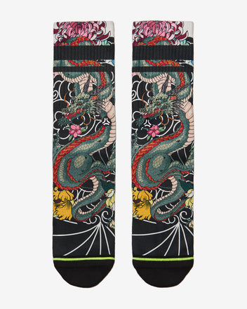 Load image into Gallery viewer, FLINCK sokken Japanese dragon tattoo crossfit sports socks front