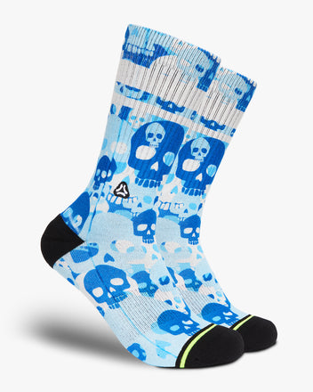 Load image into Gallery viewer, FLINCK sokken blue skull camo crossfit sports socks men women