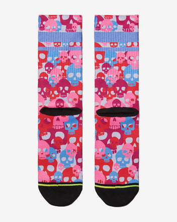 Load image into Gallery viewer, FLINCK sokken pink skull camo crossfit sports socks men women back