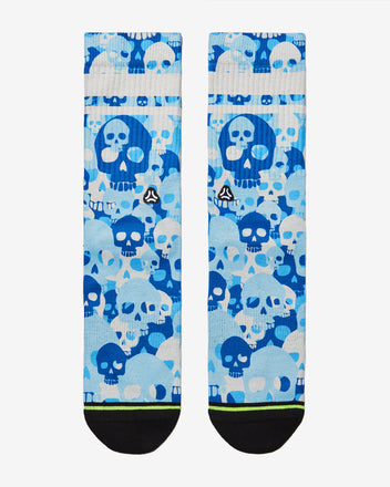 Load image into Gallery viewer, FLINCK sokken blue skull camo crossfit sports socks men women front