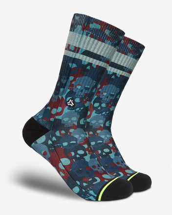 Load image into Gallery viewer, FLINCK sokken red blue skull camo crossfit sports socks men women