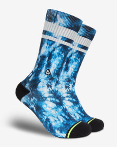 FLINCK blue tie-dye crossfit sports socks blauwe sokken