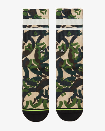 Afbeelding in Gallery-weergave laden, FLINCK Army camo socks green front